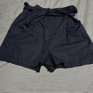 Zara womens M navy tie shorts
